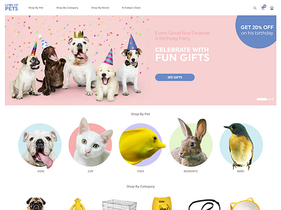 Pet website static design pet ui ui ux ui design uidesign ux web design website xd xddailychallenge