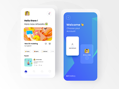 Art Gallery 🖌 - App concept app design app designer app designers art art app interaction design interface minimal ui uidesign ux uxdesign web design