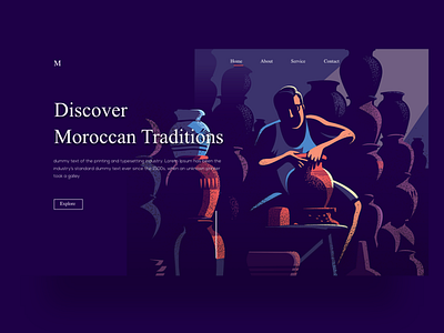 Moroccan Traditions ilustration interaction interface landing design landing page traditions uidesign ux ux design web web desgin