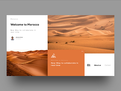 Morocco color creative design interaction interaction design interface landing page landing page concept minimal ui uidesign ux web