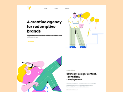 Agency landing page interaction interaction design landing design landing page design landingpage minimal ui uidesign uiux web