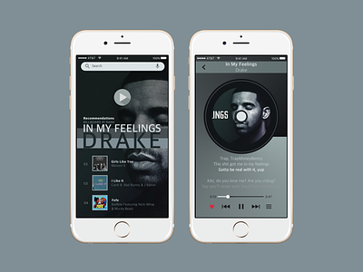Music Player App app design dailyui design digital music music album music app music list player player ui