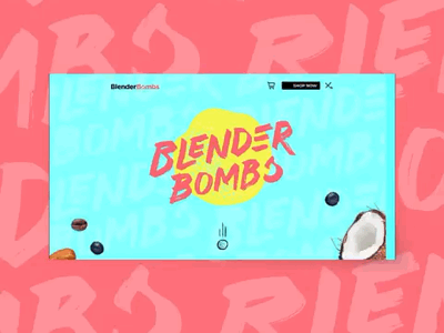 Blender Bombs Menu Design bright menu navigation web design website wordpress