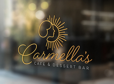 Re-Branding of Carmella's Cafe & Dessert Bar branding branding and identity cafe cafe logo coming soon dessert line art logo rebrand rebranding vector