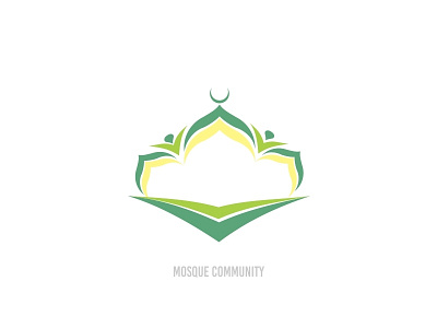 Mosque Community Logo branding community eco green identity logo mosque organization vector