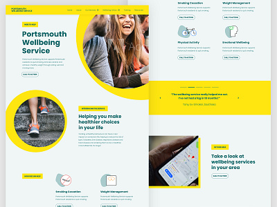 Portsmouth Wellbeing Service WIP design health imagery layout ui web web design website wellbeing