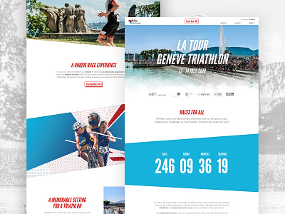 Geneva Triathlon Homepage design ui ux web web design website