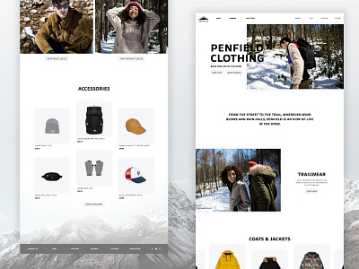 Redesign - Penfield Homepage Concept brand clothing clothing brand design designer flat penfield ui web web design website