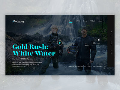 Discovery channel concept channel design discovery documentary homepage homepage design television ui web web design website