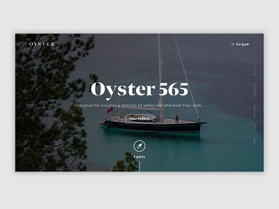 Oyster Yachts Concept animation design hero landing page layout product page sketch ui web web design website
