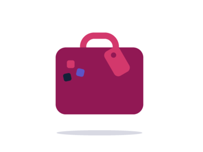 Minimalist suitcase icon