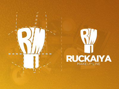 Ruckaiya Make Up brand brandifentinty branding businesscard customlogo identity logoawesome logodesign logodesigns logoexpose tshirtdesign