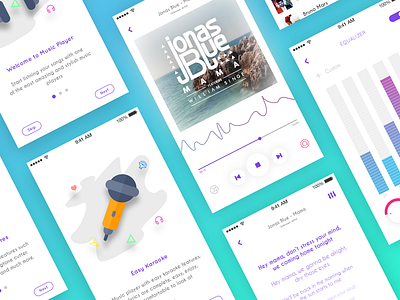 Music App Ui Kit app kit mobile app music ui kit