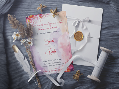 Wedding Invitation Design adobe card design cards design einvite graphic design illustrator cc invite design typography vintage design wedding card wedding invitation wedding invite