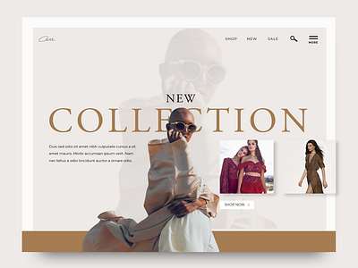 Fashion Landing Page branding design ui web