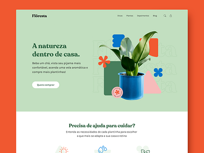 Flôresta | UI Design branding design ecommerce homepage landing page nature plants ui ui design ux web design webdesign
