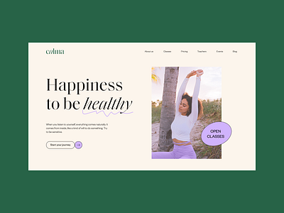 Calma | UI Design branding design dribbble2022 exercise fitness health lading page logo meditation mental health mindfulness minimal training ui ui design ux design web design website workout yoga