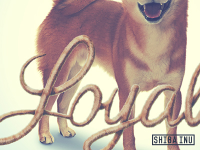 Loyal WIP animal dog loyal poster shiba inu shirt typo