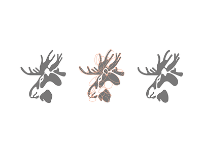 Moose logotype animal grid logo logodesign logotype