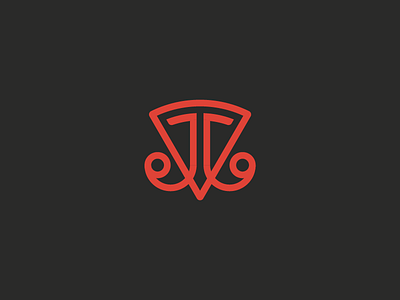 JJ Pizza challenge jj logo logotype pizza thirtylogos