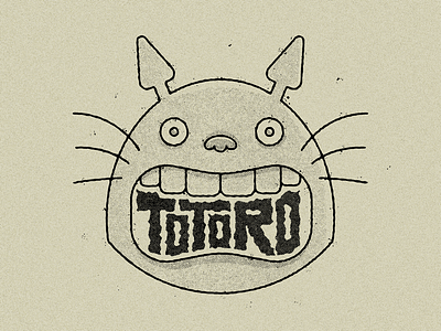 Totoro illustration my neighbour totoro studio ghibli texture totoro