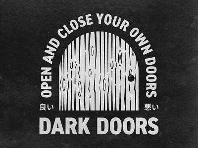 Dark Doors badge branding design illustration logo texture true grit texture supply vector