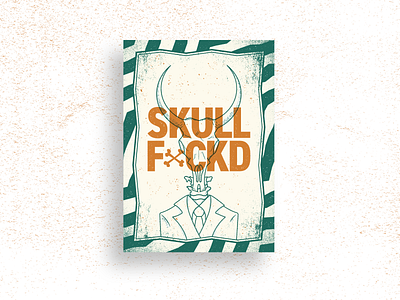 Skull F*ckd design illustration poster skull texture vector