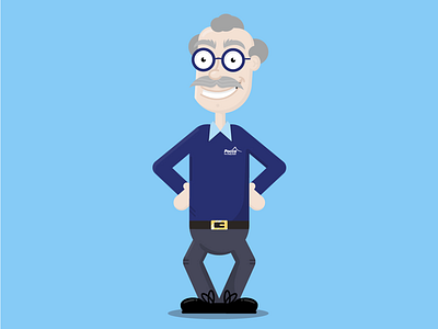 Canopy Man character illustration old man vector