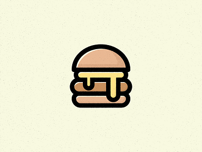 B Is For Burger alphabet burger design food illustration texture true grit texture supply vector