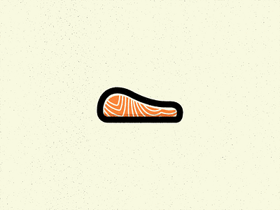 S Is For Salmon alphabet design food illustration salmon texture true grit texture supply vector
