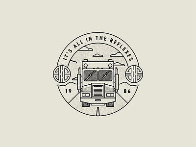 It's All In The Reflexes badge big trouble in little china design films illustration logo movies texture true grit texture supply vector