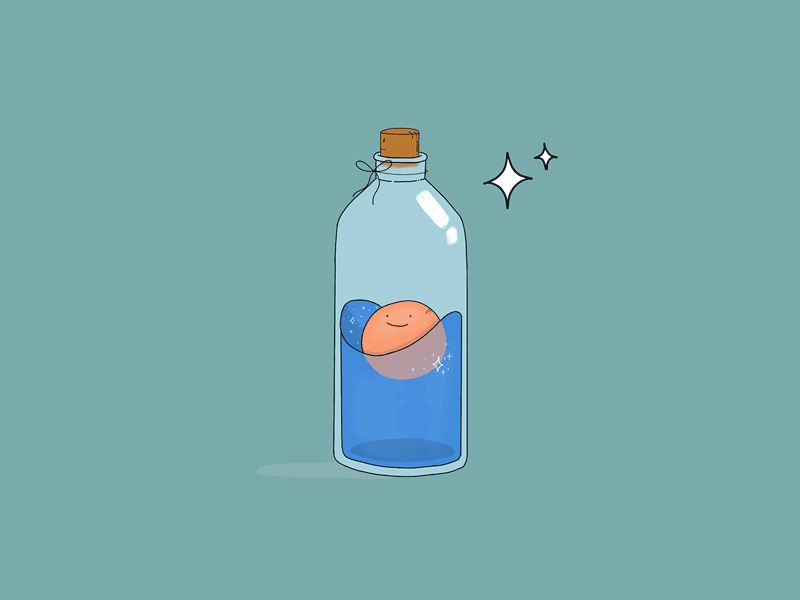 Sunset in a Bottle animation cute debut design gif illustration