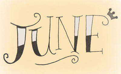 June! lettering