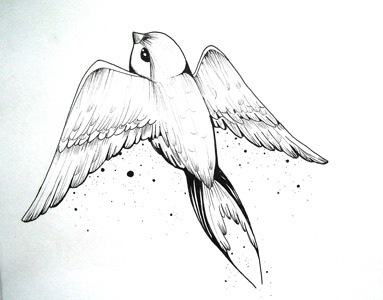 Birdie bird inking