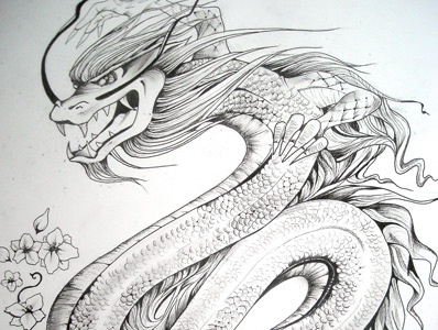 Dragon inking