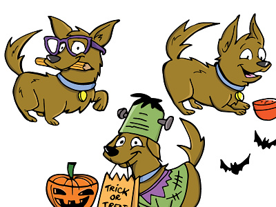 Aussie Pup cartoons character design dog illustration