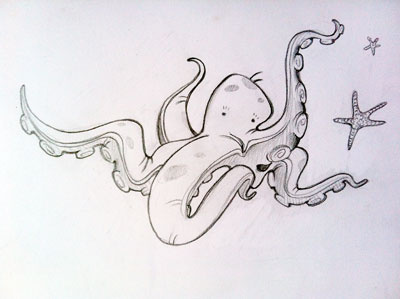 Octopus drawings