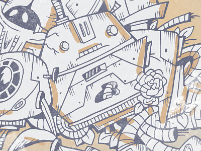 Robots - WIP cartoon character design graphics illustrate illustration vector