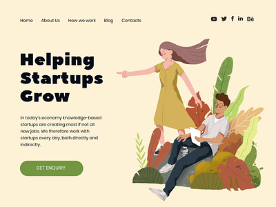 Helping Startups Grow header agency animation header illustraion interaction modern startup ui design user interface vector web design