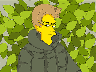 Simpsons style illustration character illustraion illustration simpson simpsons