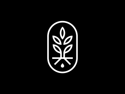 Kridler family crest crest geometric logo monoline plant