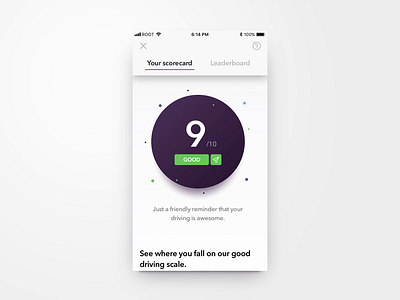 Driving score leaderboard app card data leaderboard points protopie score transition ui