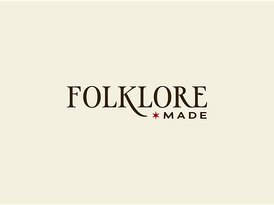 Logotype for Folklore Made brand fishing hunting knives logotype narrow outdoors word mark