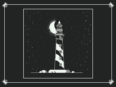 lighthouse illustration lighthouse minimal moon pixel pixelart rooks stars