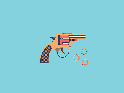 Bomb Pistol bomb illustration nostalgia old pistol vector vintage