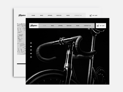 Hayden’s Bike Shop bike branding design graphic design layout logo page shop typography ui ux website