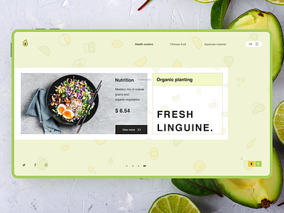 Concept web design for healthy eating branding catering design food graphic design health illustration layout design motion graphics own oil fruit ui web design 应用程序 用户界面