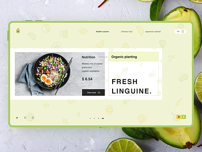 Concept web design for healthy eating
