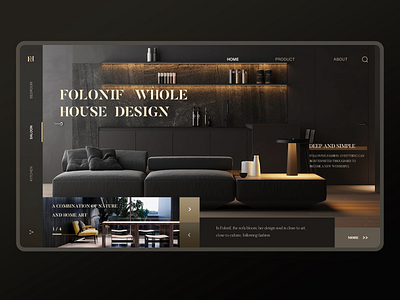 Home improvement design website concept page dark design design format graphic design home design interior design layout design motion graphics texture ui web design 应用程序 用户界面