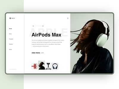 Headphone product concept website